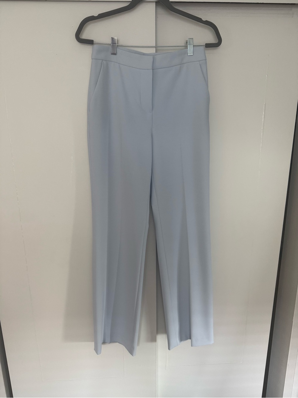 BCBGMaxAzria Pale Blue Wide-Leg Dress Pants